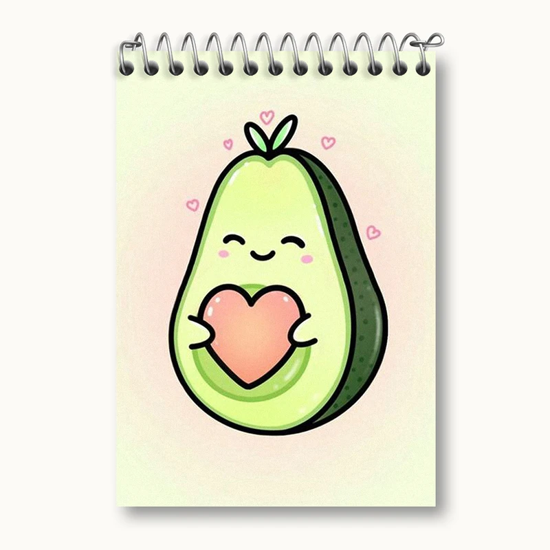 دفتر یادداشت 50 برگ خندالو طرح آووکادو بامزه کد N1905