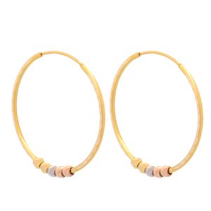 گوشواره حلقه ای طلا 18 عیار زنانه طلای مستجابی مدل البرنادو و تراش کد 5