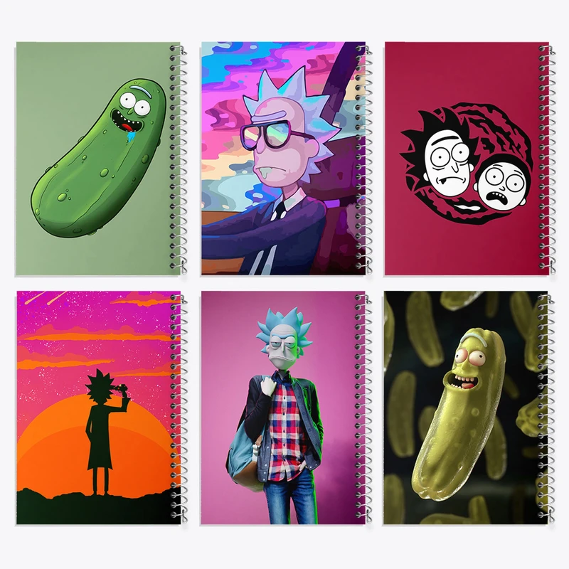 دفتر مشق 50 برگ خندالو طرح ریک و مورتی کد 584 مجموعه 6 عددی