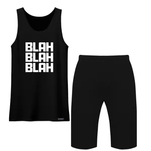 ست تاپ و شلوارک زنانه 27 مدل Blah Blah کد MH1321