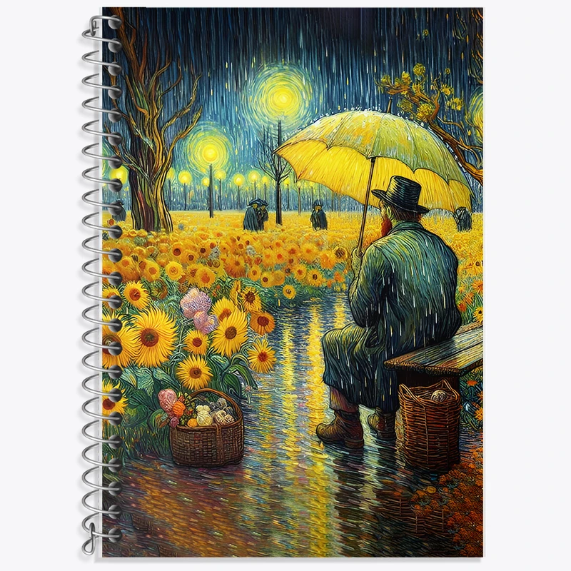 دفتر لغت 50 برگ خندالو طرح ونسان ونگوگ کد F5081