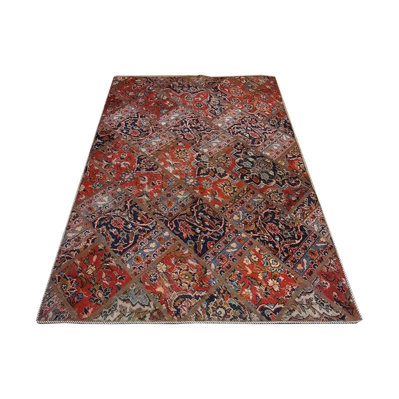 کلاژ فرش دستبافت سه متری مدل چهل تکه کد N.K.P.CO.C34