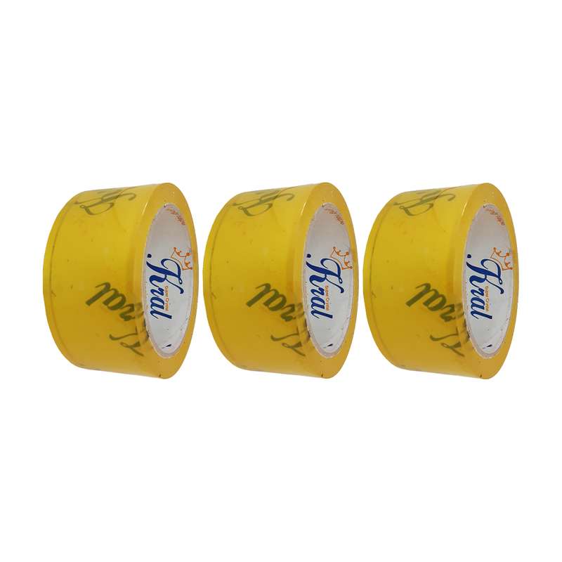 چسب پهن کرال مدل HT -0048 عرض 4.8 سانتی متر مجموعه سه عددی