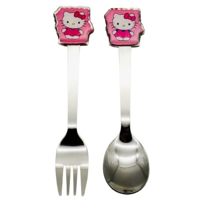 قاشق و چنگال کودک طرح کیتی