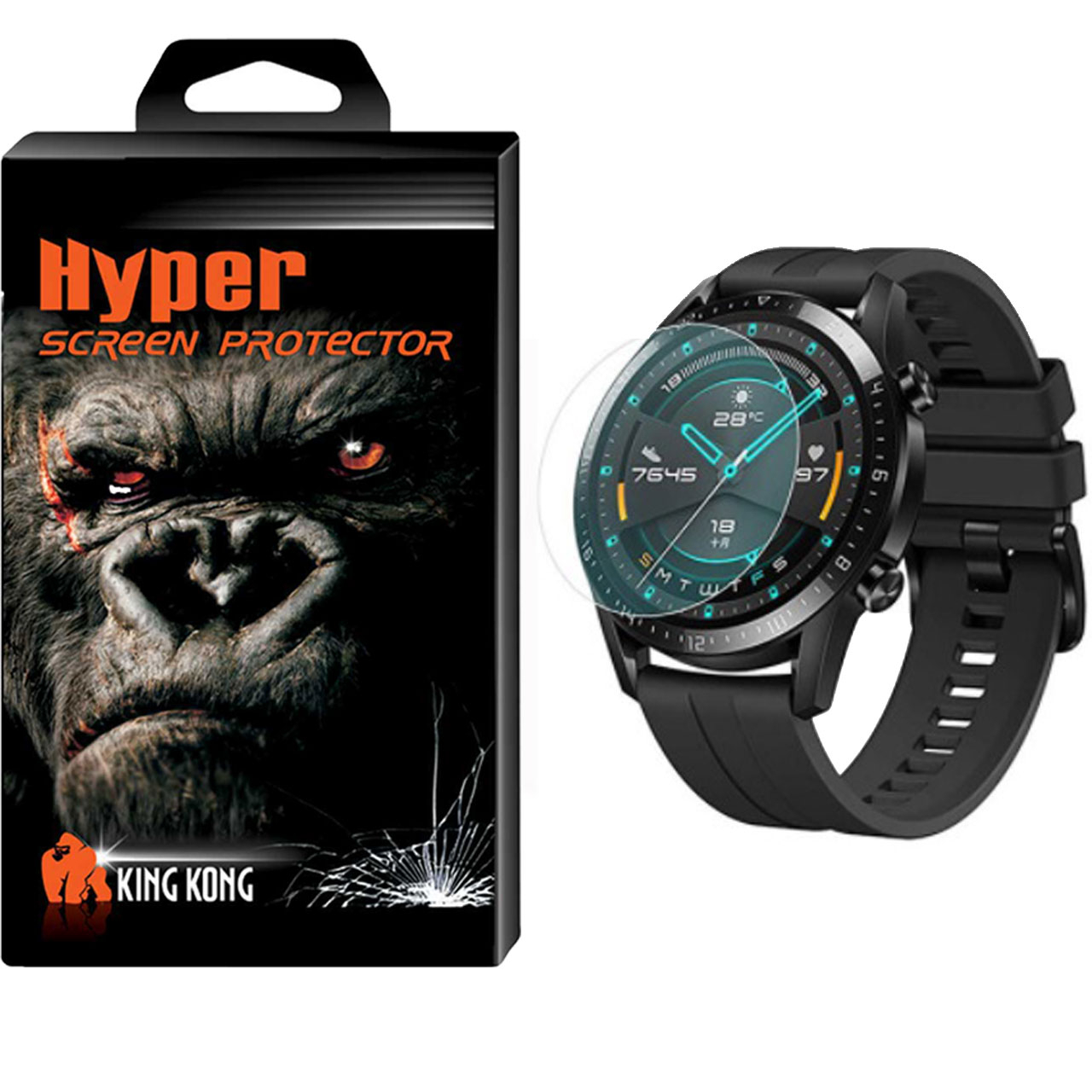 محافظ صفحه نمایش کینگ کونگ مدل HWTCH مناسب برای ساعت هوشمند هوآوی Watch GT 2 46 mm