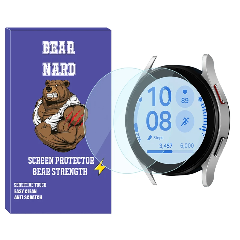 محافظ صفحه نمایش شیشه‌ای برنارد مدل Glass-BR مناسب برای ساعت هوشمند سامسونگ Galaxy Watch FE بسته دو عددی