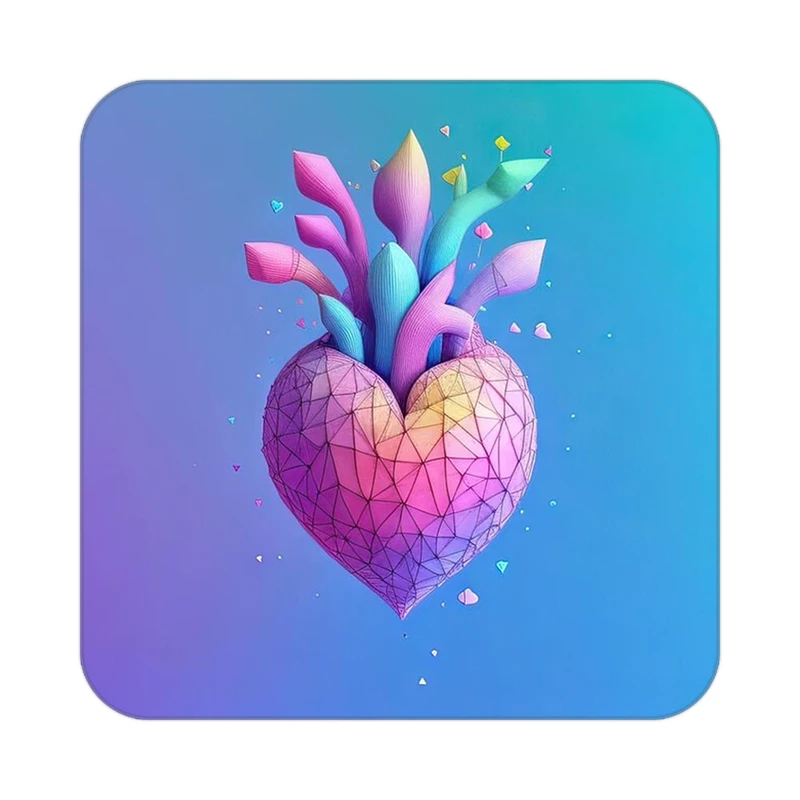 زیر لیوانی کاکتی مدل عاشقانه کد mp14183