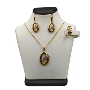 نیم ست طلا 18 عیار زنانه مدل بیضی