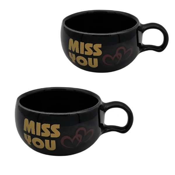 فنجان مدل شقایق کد 12153xmissyou مجموعه 2 عددی