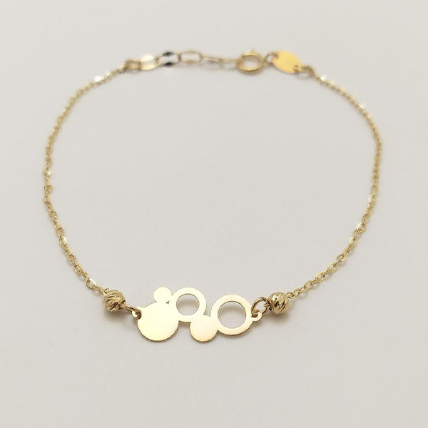 دستبند طلا عیار 18 زنانه گنجینه هنر خوش نشین مدل D700