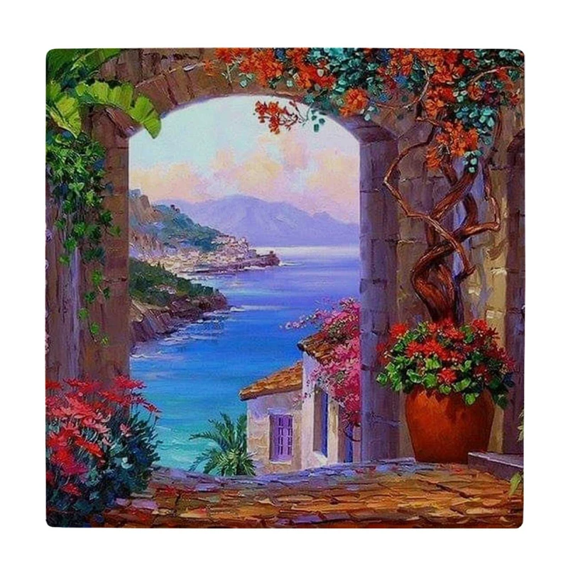  زیر لیوانی طرح شهر مدیترانه ای کد    3672410_1704