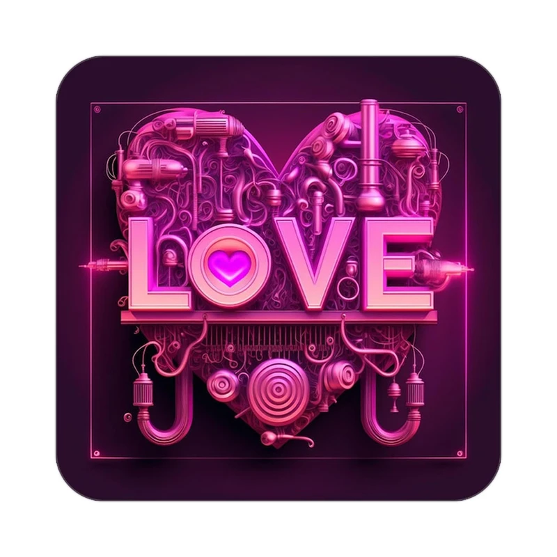 زیر لیوانی کاکتی مدل عاشقانه کد mp10003