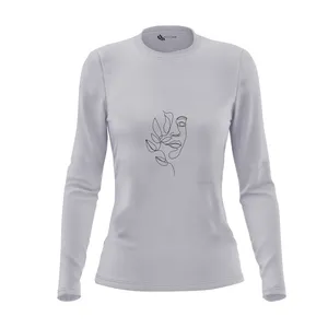 تی شرت آستین بلند زنانه مدل صورت