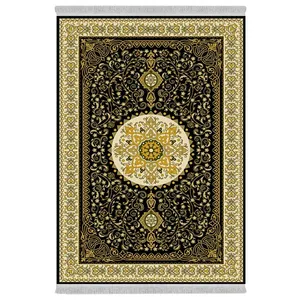 فرش پارچه‌ای دفه مدل فرشینه هازان مخمل طرح فانتزی کد 3190