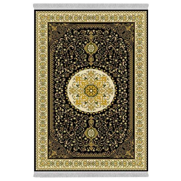 فرش پارچه‌ای دفه مدل فرشینه هازان مخمل طرح فانتزی کد 3190