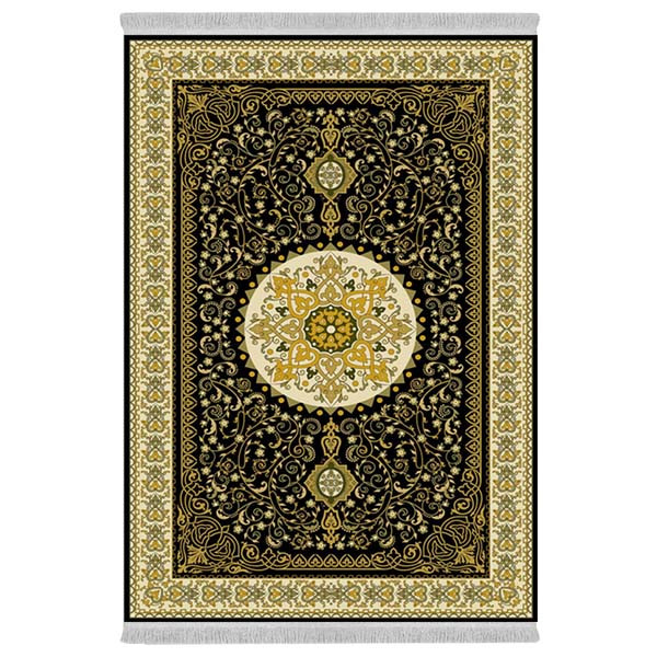 فرش پارچه‌ای دفه مدل فرشینه هازان مخمل طرح فانتزی کد 3190