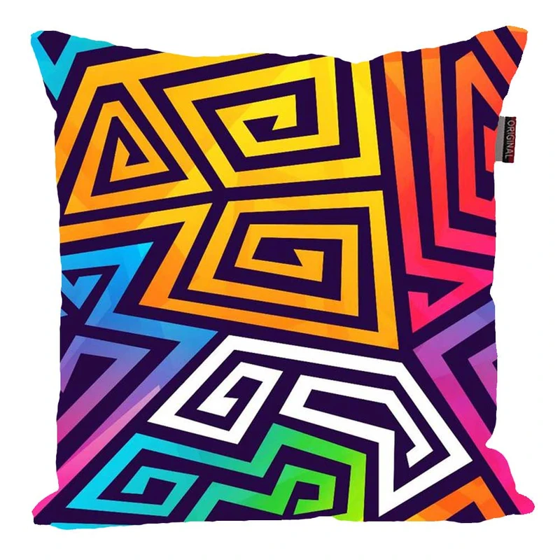 کوسن پاد آفرین مدل فانتزی طرح انتزاعی رنگی کد 01915