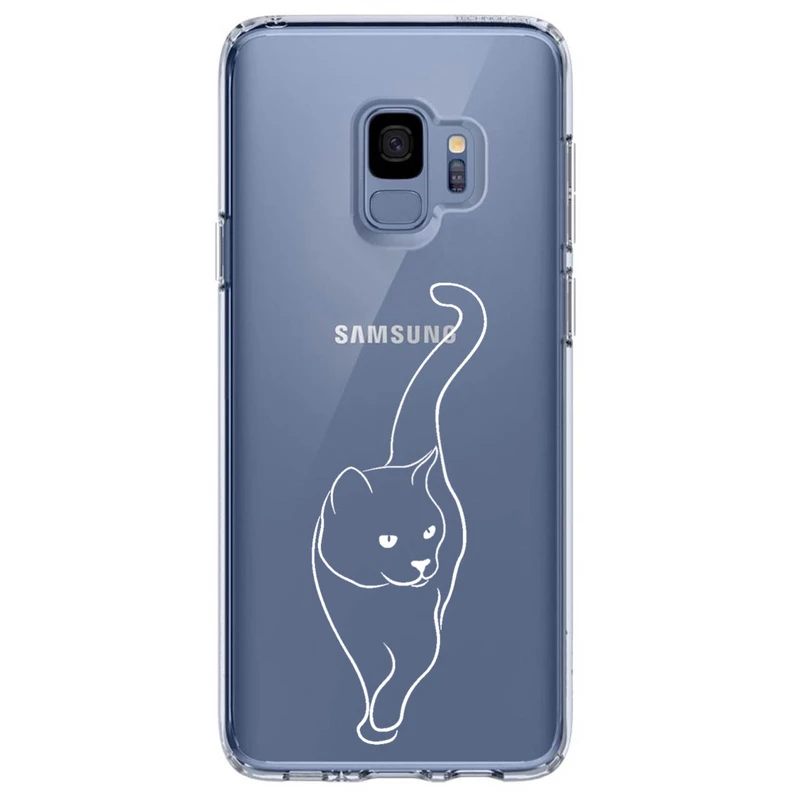 کاور مگافون طرح گربه مدل C60-W مناسب برای گوشی موبایل سامسونگ Galaxy S9