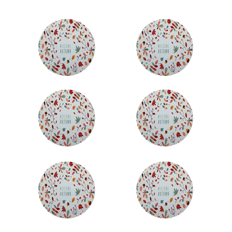 زیر لیوانی طرح پاییز کد 8114  بسته 6 عددی