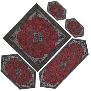 ست 5 تکه رومیزی ترمه مدل شاه عباسی