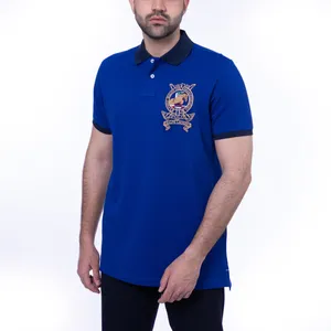 پولوشرت آستین کوتاه مردانه مدل گلدوزی دار 