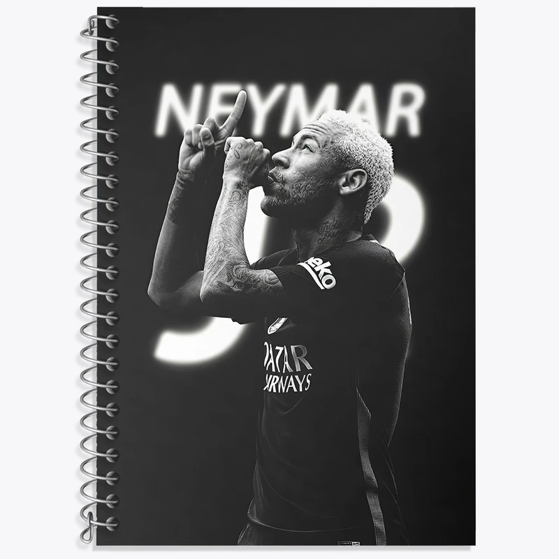 دفتر زبان 50 برگ خندالو مدل دو خط طرح نیمار جونیور کد N2808