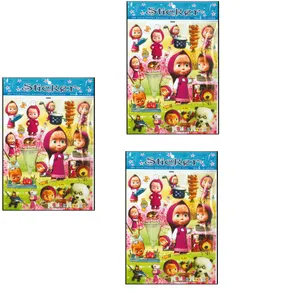 استیکر کودک مدل ماشا و خرسه بسته 3 عددی