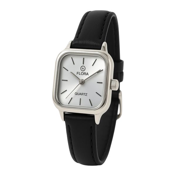 ساعت مچی عقربه‌ای کوارتز زنانه فلورا مدل صفحه چهارگوش کلاسیک کد FL-102