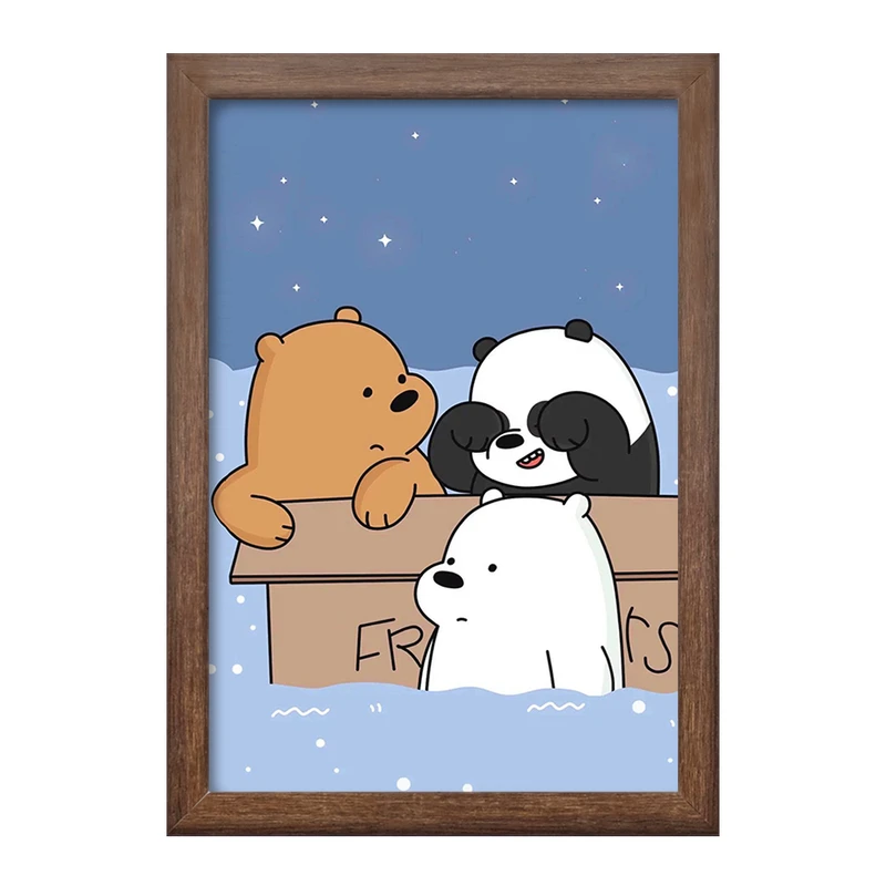 تابلو خندالو طرح انیمیشن سه خرس کله پوک کد 27650