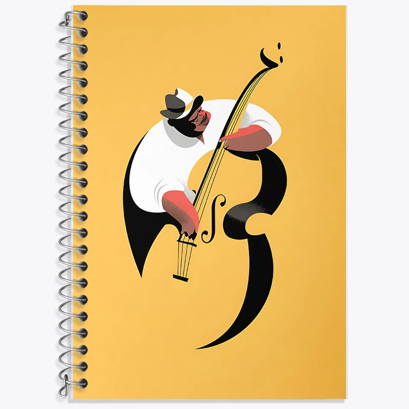 دفتر نت موسیقی 50 برگ خندالو طرح نوازنده کد F7409