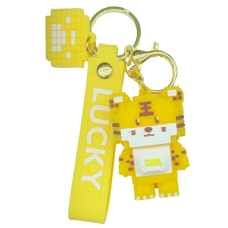 جاکلیدی مدل سیلیکونی طرح ببر کوچولو سه بعدی