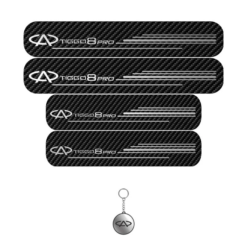 برچسب پارکابی خودرو لندمون کد LC058 MS مناسب برای تیگو8 پرو مجموعه 4 عددی به همراه جاکلیدی