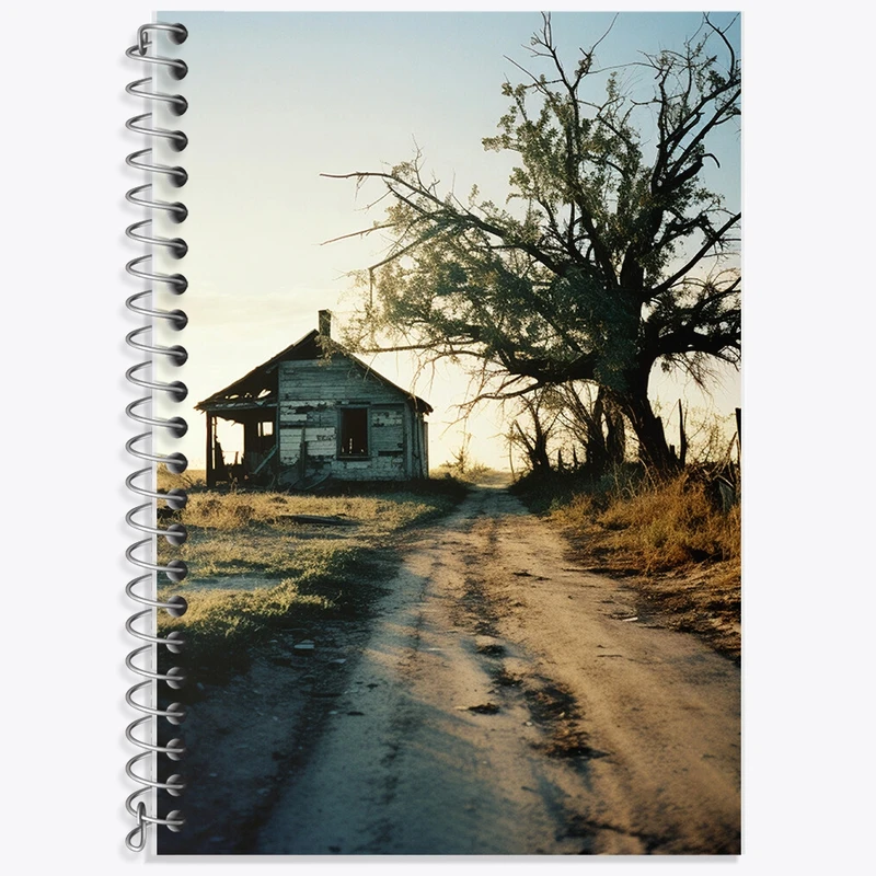 دفتر زبان 50 برگ خندالو مدل سه خط طرح منظره کد F486