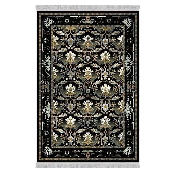 فرش پارچه‌ای دفه مدل فرشینه طرح مدرن کد 136