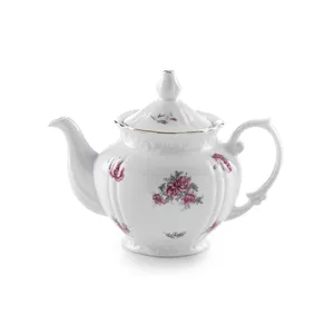 قوری چینی زرین ایران مدل چهار ترک 5 آران مینیاتور درجه 3	