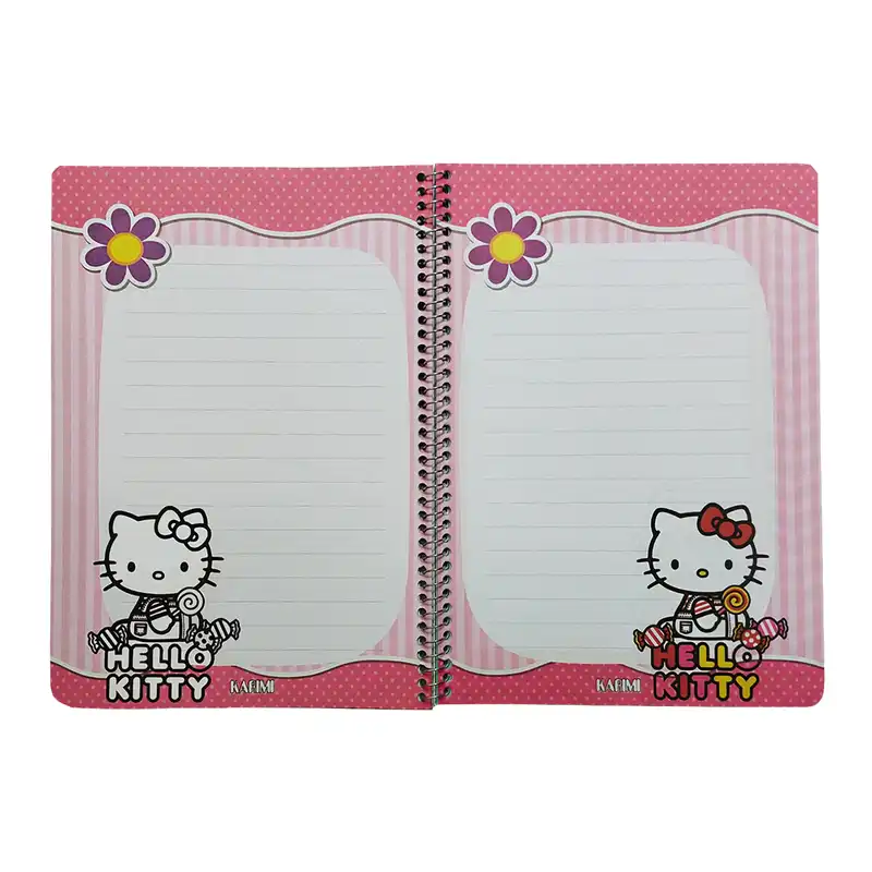 دفتر مشق 50 برگ کریمی طرح توت فرنگی مدل حاشیه دار کد 140235