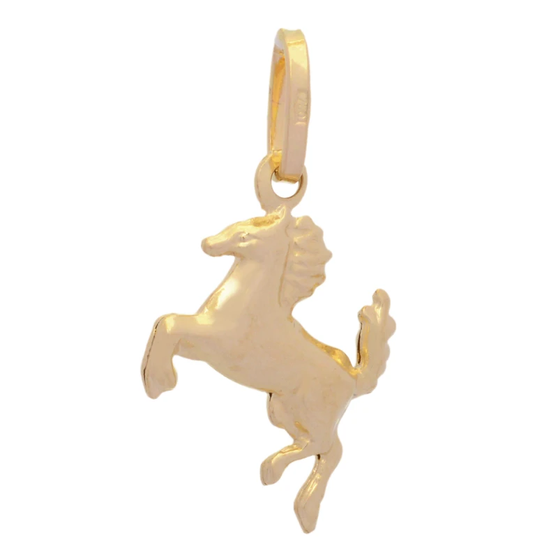 آویز گردنبند طلا 18 عیار زنانه طلای مستجابی طرح اسب کد 8653