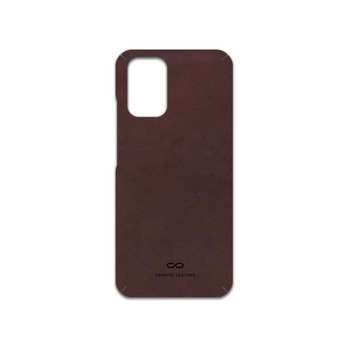 برچسب پوششی ماهوت مدل Matte-Dark-Brown-Leather مناسب برای گوشی موبایل شیائومی Redmi Note 10s