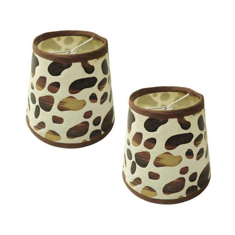 شید آباژور مدل مخروطی طرح پوست گاو بسته 2 عددی