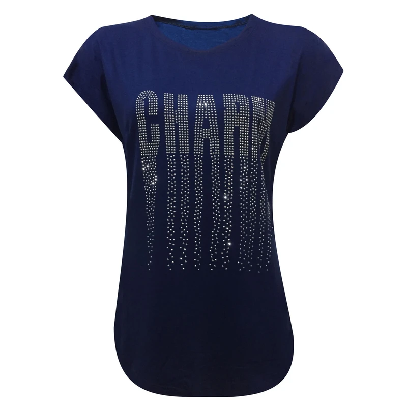 تی شرت آستین کوتاه زنانه مدل نگینی tm-2873