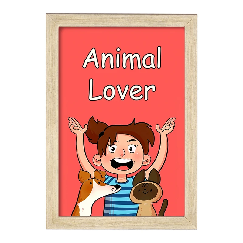 تابلو خندالو مدل Animal Lover کد F133