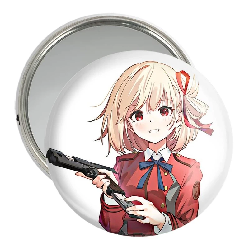 آینه جیبی خندالو مدل چیساتو انیمه Lycoris Recoil  کد 22996
