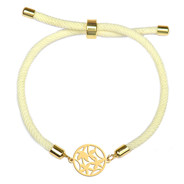 دستبند طلا 18 عیار زنانه فرشته مدل گل WBLAM-000036