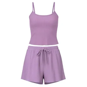 ست تاپ و شلوارک راحتی زنانه مدل ابری کد 05