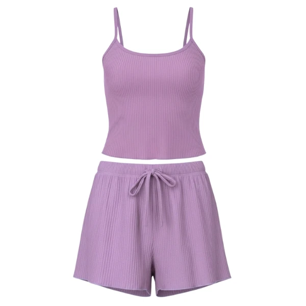 ست تاپ و شلوارک راحتی زنانه مدل ابری کد 05