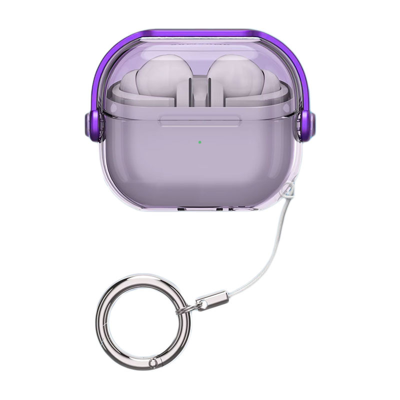 کاور مسیر مدل Translucent SHproof Protective مناسب برای کیس هدفون بی سیم سامسونگ Galaxy Buds 3 / 3 Pro به همراه گیره