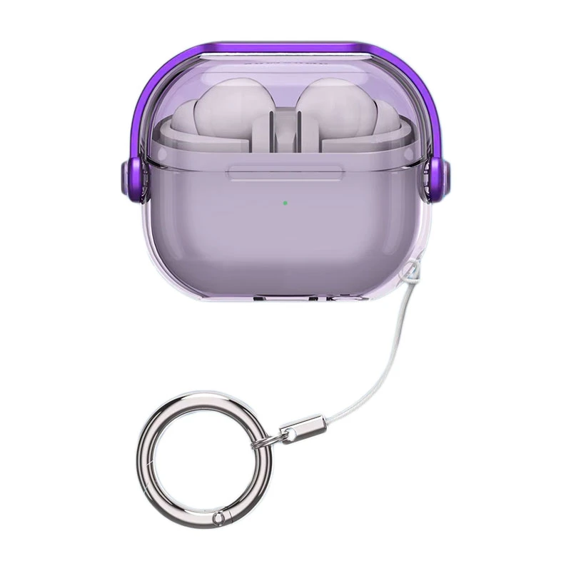 کاور مسیر مدل Translucent SHproof Protective مناسب برای کیس هدفون بی سیم سامسونگ Galaxy Buds 3 / 3 Pro به همراه گیره