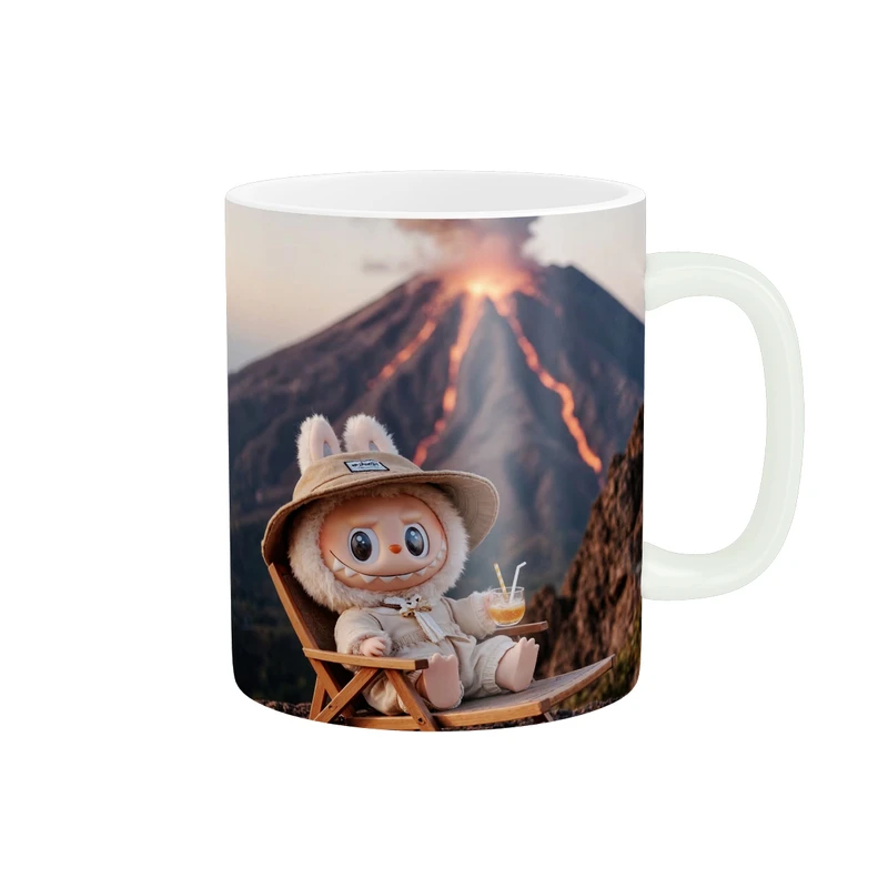 ماگ پاد آفرین طرح عروسک لبوبو کد 5979