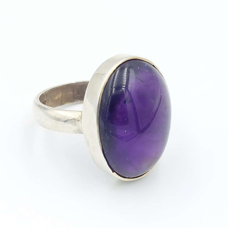 انگشتر نقره زنانه مدل آمیتیست کد 20566