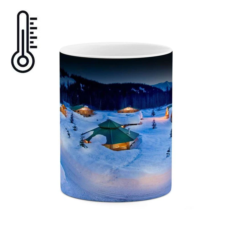 ماگ حرارتی کاکتی مدل منظره برفی کد mgh14965